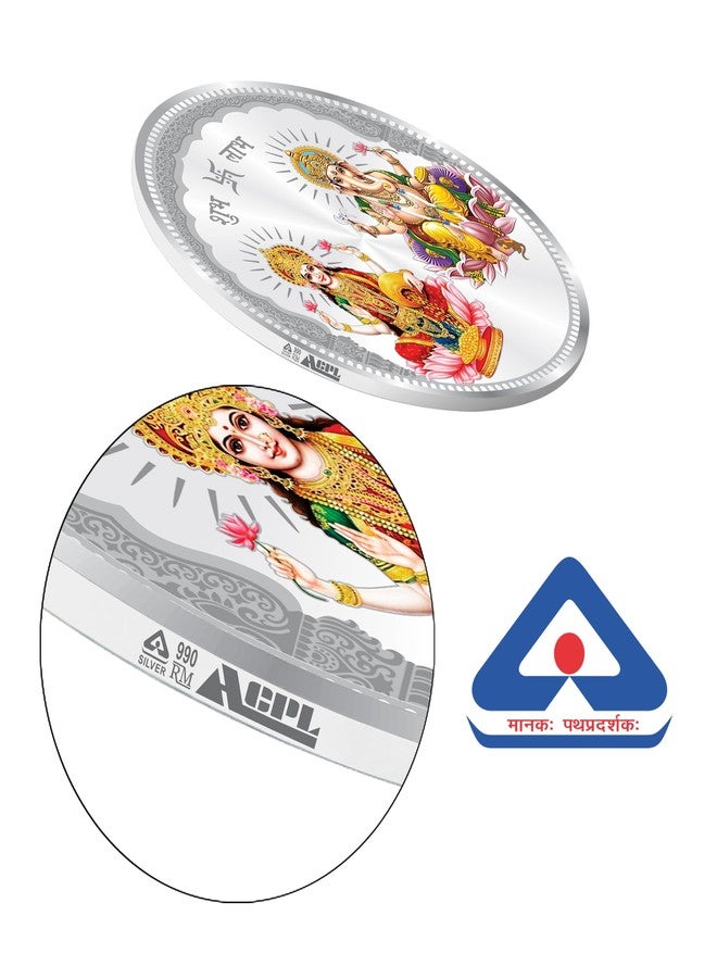 ACPL Precious Moments BIS Hallmarked Laxmi Ganesh 10 Gram Silver Coin 999 Pure - Image 3