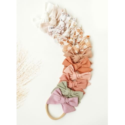 Niceye Baby Headbands and Hairbands Set - 12 Packs of Stretchy Nylon Handmade Hair Accessories for Newborns, Infants, and Toddler Girls - Image 5