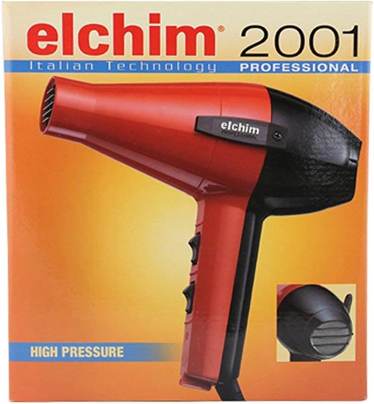 ELCHIM Hair Dryer - 2001, Red & Black - Image 5