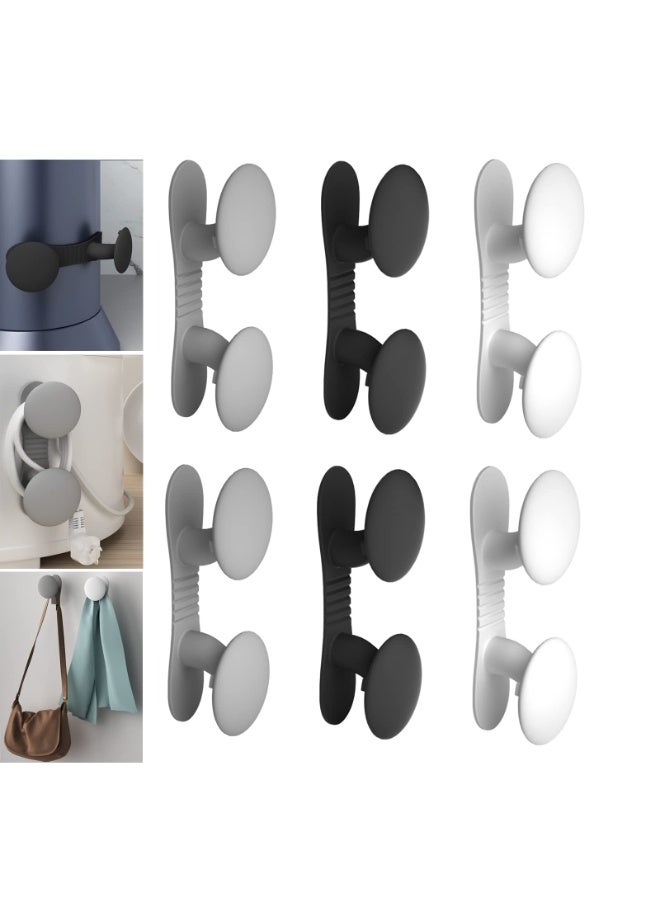 نيكور منظم أسلاك للأجهزة المنزلية (عبوة من 6 قطع)، حامل أسلاك، منظم أسلاك لاصق لأجهزة المطبخ، خلاط، مقلاة هوائية، ماكينة قهوة، مشبك مرن لتنظيم الأسلاك - Image 1