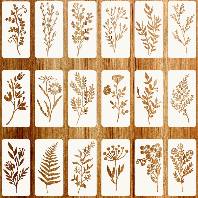 Stencils for Painting on Wood Reusable Flower Stencils Painting Crafts Templates Drawing Stencil for Painting on Wood Wall Furniture18