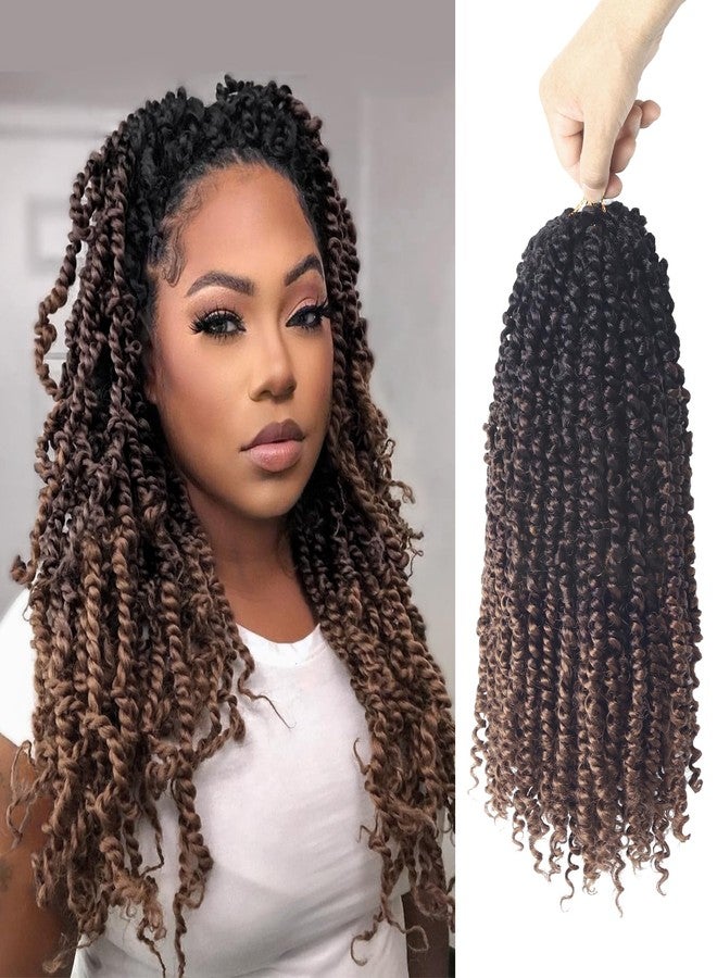 Bileaf Ombre Passion Twist Hair Pre Looped 14 Inch Passion Twist Crochet Hair for Black Women, Pre Twisted Boho Crochet Twist Braids for Women Kids Pre Looped Soft Lightweight 8 Packs Hair Extensions - Image 1