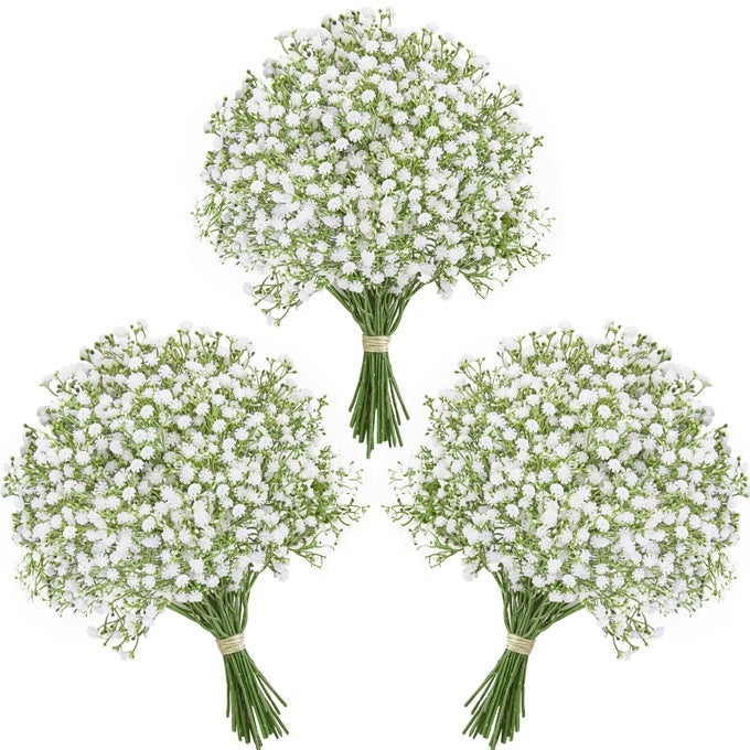 BABYS BREATH ARTIFICIAL FLOWERS WHITE ARTIFICIAL BABYS BREATH BULK FOR DIY FLORAL BOUQUETS FOR WEDDING FAKE BABYS BREATH REAL TOUCH FLOWERS FOR HOME DECORATIONS