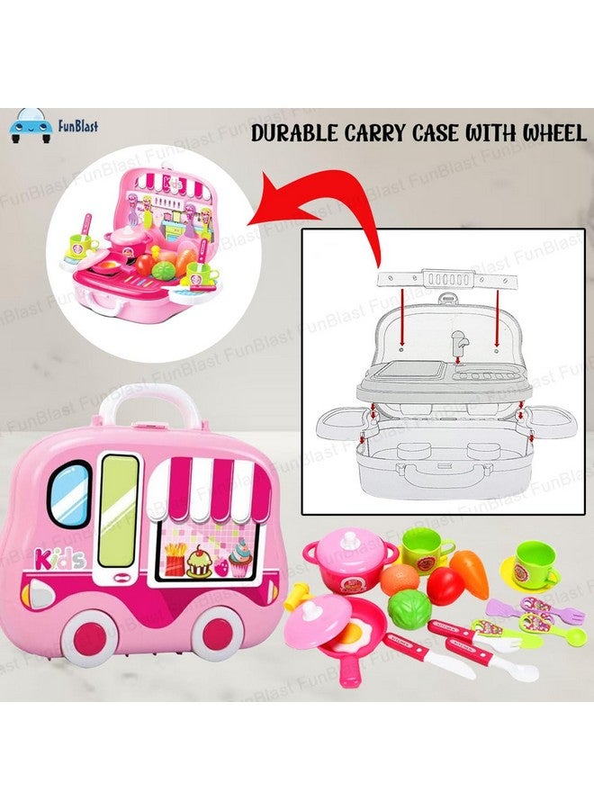 فنبلاست مجموعة مطبخ فن بلاست للأطفال مع حقيبة حمل - ألعاب تظاهرية للبنات والأولاد من سن 3 سنوات فما فوق - متعددة الألوان؛ 26 قطعة - Image 3