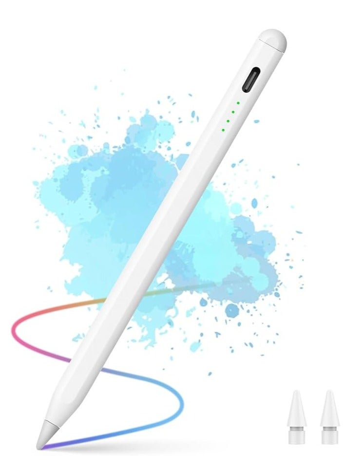 Capacitive stylus suitable for Apple iPad Pro white (2 pen tips included) - Image 1