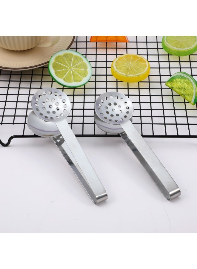 PAWSONIFY 3pcs Tea Bag Squeezer Tongs, Stainless Steel Strainer Spoons Teabag Clips Tool Practical Strainer Tea Accessories - Image 4
