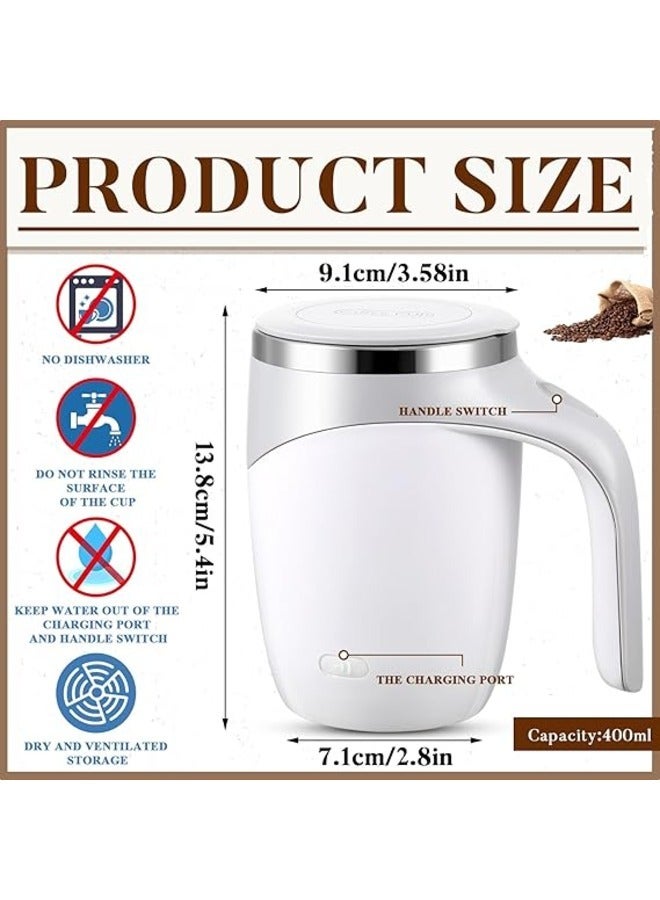 Self Stirring Coffee Mug 2 Pieces Rotating Home Office Travel Stirring Mug - Image 2