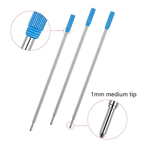 Unibene Cross Compatible Ballpoint Pen Refills 20 Pack, 1.0mm Medium Point-Blue, Smooth Writing Replaceable German Ink Refill - Image 3
