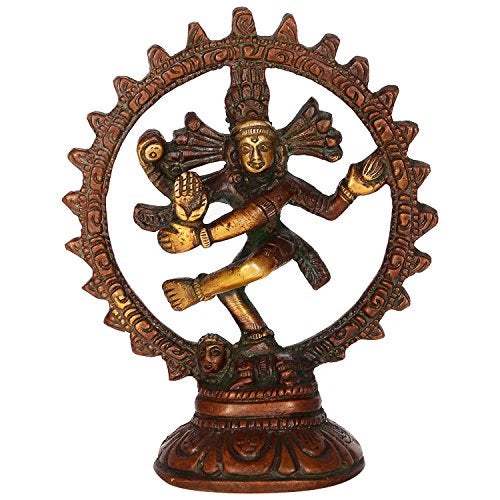 Idol Collections Antique Brass Natraj Idol, Height 4 Inches I Home Decor - Image 1