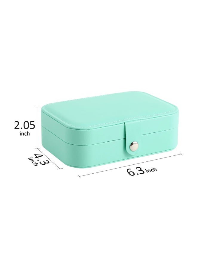 CASEGRACE Small Jewelry Box For Women Travel Jewelry Organizer Double Layer for Necklace Earring Rings Jewelry Holder Case - Image 2