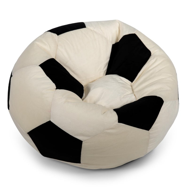 Big Joe Sports Ball Child-Sized Bean Bag Chair for Kids, Soccer Ball Plush, Ultra-Soft Lightweight Polyester Blend, 2.5 Foot Refillable - Image 1