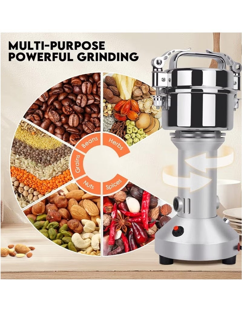 Microplus Electric Grain Grinder 150G High Speed Spice Herb Grinder Mill Pulverizer With 3 Blades Stainless Steel Powder Machine For Dry Spices Herbs Grains Coffee Seeds Rice Corn Pepper 950W - Image 1