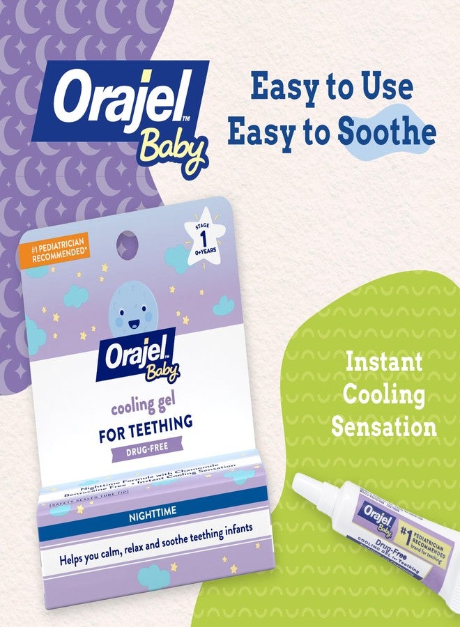 Orajel Baby Nighttime Cooling Gel for Teething, Drug-Free, #1 Pediatrician Recommended Brand for Teething*, One .18oz Tube - Image 2
