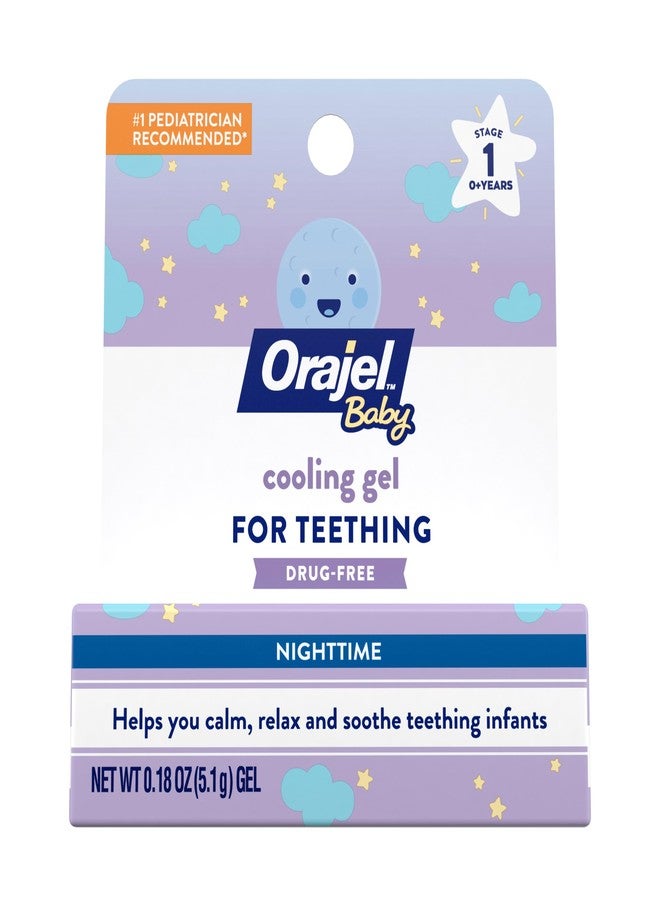 Orajel Baby Nighttime Cooling Gel for Teething, Drug-Free, #1 Pediatrician Recommended Brand for Teething*, One .18oz Tube - Image 1