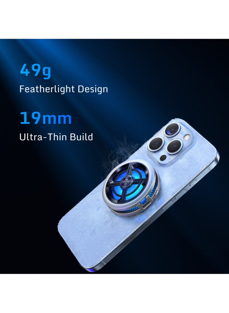 REDMAGIC VC Cooler 6 Air, 15W Compact Phone Cooler with 7-Blade High-Speed Fan, RGB Lighting, Dual Mount Modes, Ultra-Slim & Silent Cooling for Gaming - Image 4