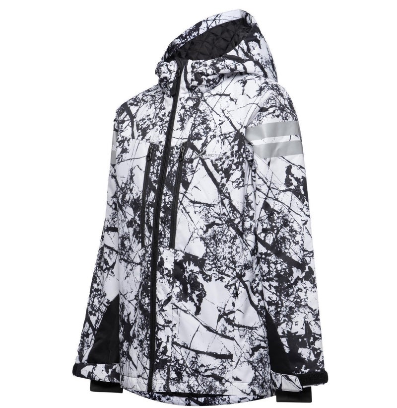 Arctix Kids' Insulated Quilted Lining with Reflective Print Cold Weather Peak Performance Jacket, Cracked Marble White, Large - Image 2