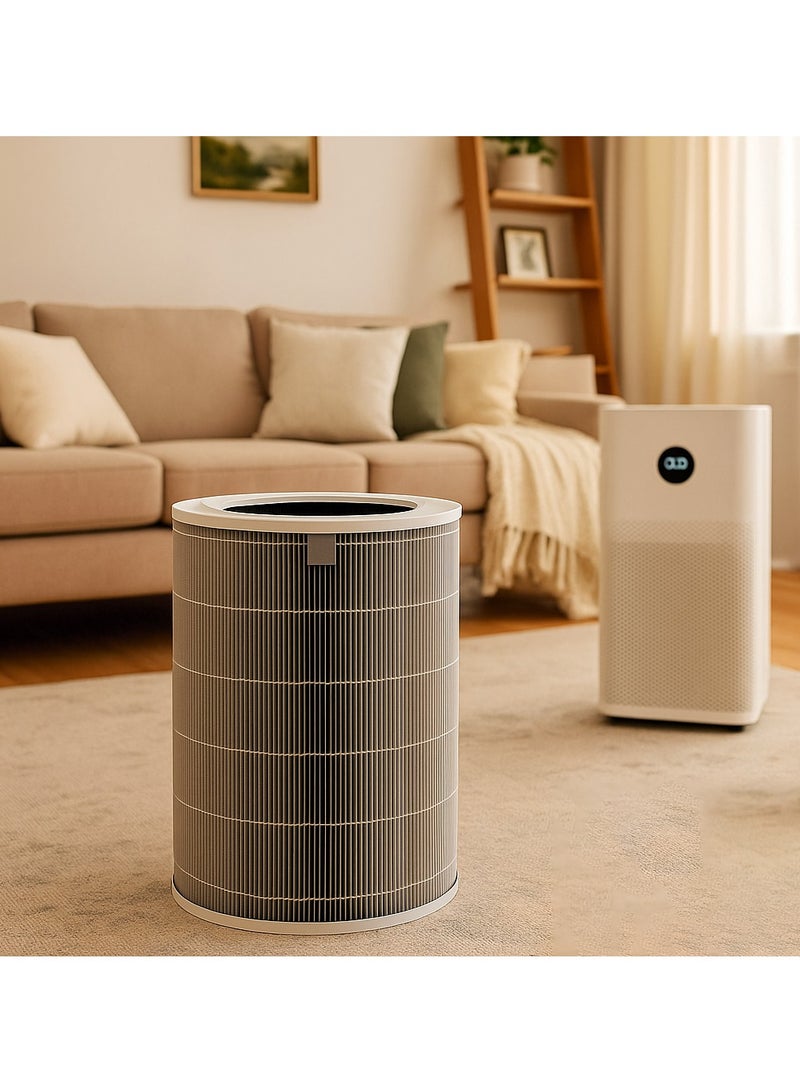 Y&D Third-party Replaceable Air Purifier Cartridge Filter Replacement Inner Core Filter Activated Carbon Clean Air Dust Removal HEPA-Grade Odor Elimination High Efficiency Dust Pollen Pet Dander Removal Fit for Xiaomi 4Pro Model Changable Filter Suitable for Home Bedroom Office - Image 1