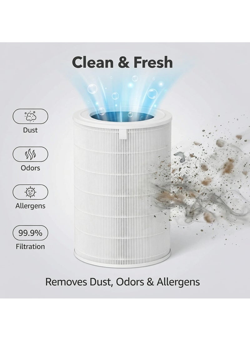 واي آند دي فلتر تنقية هواء بديل من Xiaomi، فلتر داخلي قابل للاستبدال، فلتر كربون نشط لتنقية الهواء من الغبار ومسببات الحساسية والروائح، فلتر لتنقية الهواء من الغبار، فلتر 3 في 1 H13 عالي الكفاءة لإزالة الروائح، فلتر عالي الكفاءة لإزالة الغبار وحبوب اللقاح ووبر الحيوانات الأليفة، متوافق مع طراز Xiaomi Pro، فلتر قابل للتغيير، مناسب للمنزل وغرفة النوم والمكتب - Image 3