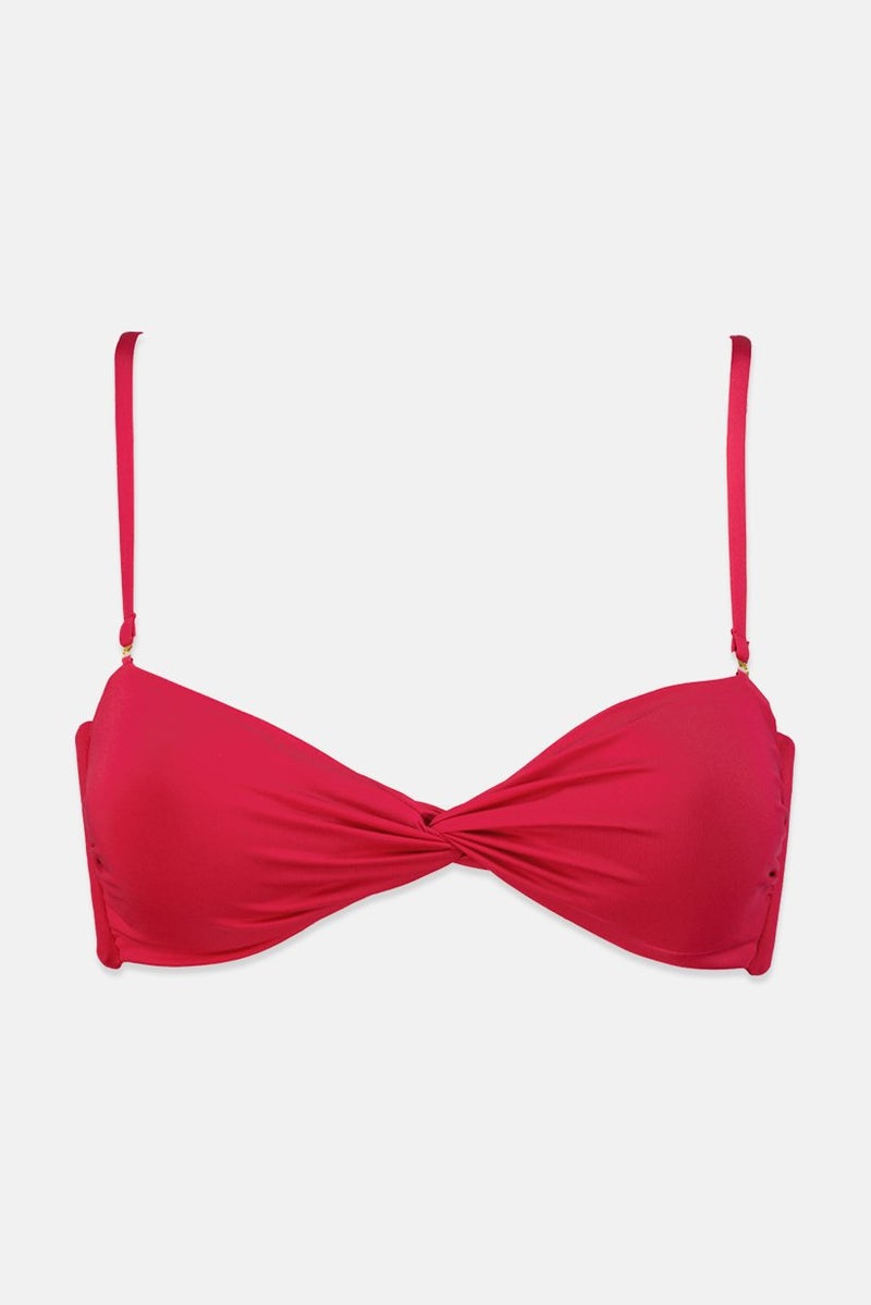 women'secret بلوزة بيكيني مبطنة بسيطة للنساء، فوشيا - Image 1