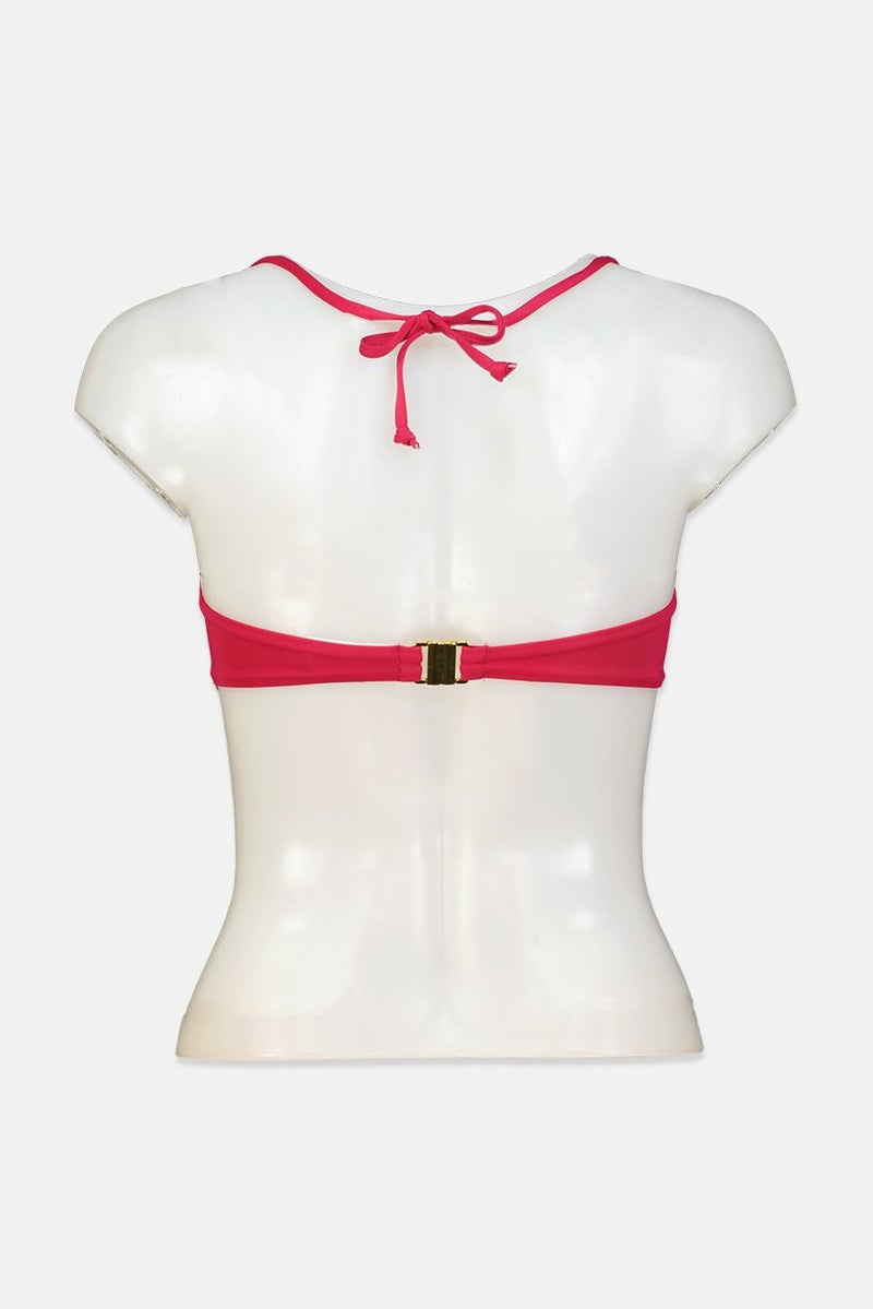 women'secret بلوزة بيكيني مبطنة بسيطة للنساء، فوشيا - Image 2