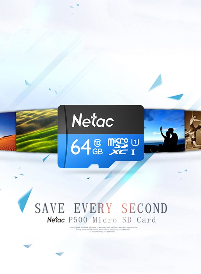 Netac P500 MicroSDXC Memory Card Blue/Black - Image 2