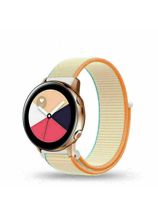 O Ozone Nylon Strap Compatible With Samsung Galaxy Watch 3 45mm / Galaxy Watch 46mm / Gear S3 Frontier / Classic / Watch GT 2 46mm Bands 22mm Soft Nylon Replacement Wristband for Women Men-Cream - Image 1