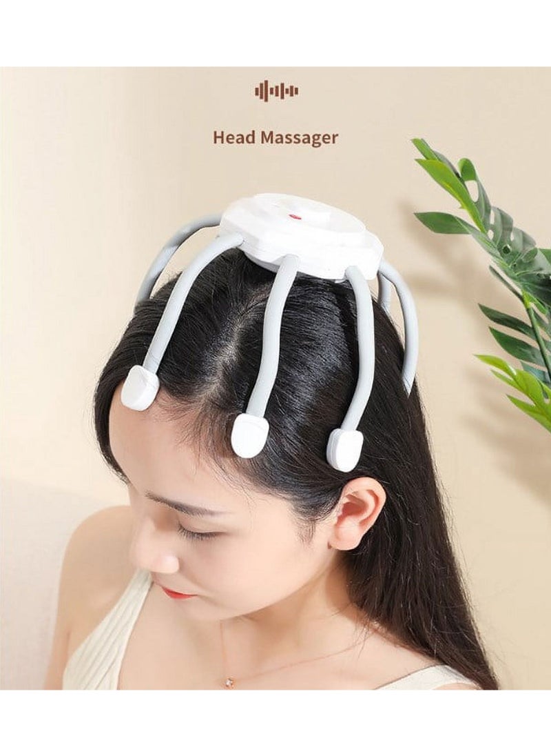 Generic Ultra Scalp Massager - Electric Head Hair Massager Vibrating Scalp Stress Relax, 360 Degree Head Cordless Automatic Scalp Massager Scratcher, 8-Frequency Contacts 3 Modes Massager  - Image 3