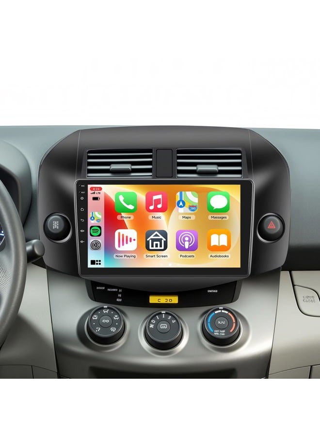 Podofo 8 CORE 4G+64G Car Radio for Toyota RAV4 2007-2011 with Wireless CarPlay/Android Auto, 10.1 Inch 1280 * 720P IPS Touch Screen Stereo Android 13 GPS WiFi Bluetooth DSP SWC HD Backup Camera - Image 1