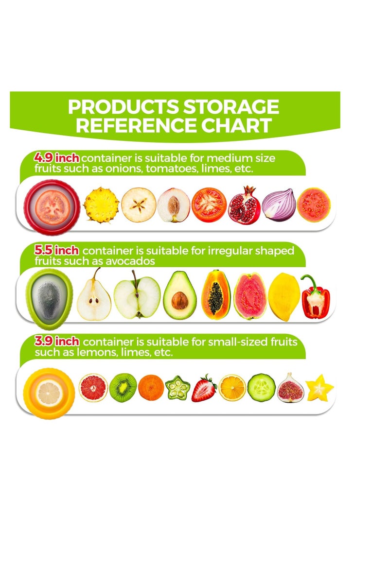 general Avocado Saver and Onion Storage Set,4 Pcs Silicone Fruit Vegetable Anti-oxidation Box,Reusable Fridge Fresh Pod Food Storage,Perfect Lemons Tomato Garlic Containers - Image 3