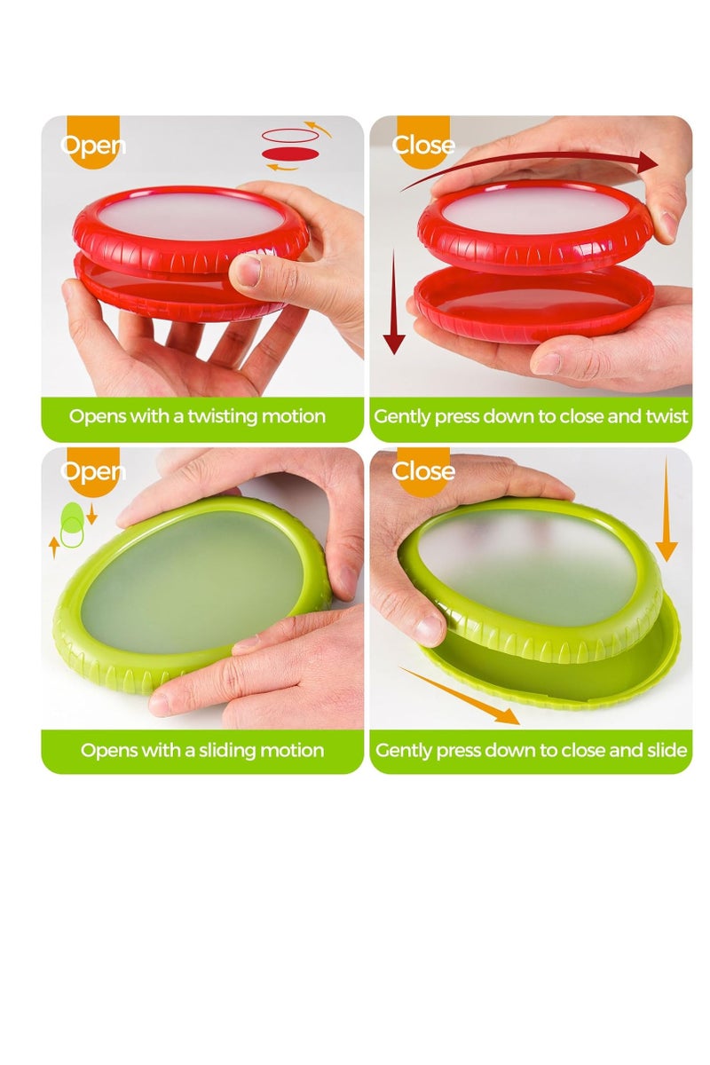 general Avocado Saver and Onion Storage Set,4 Pcs Silicone Fruit Vegetable Anti-oxidation Box,Reusable Fridge Fresh Pod Food Storage,Perfect Lemons Tomato Garlic Containers - Image 5