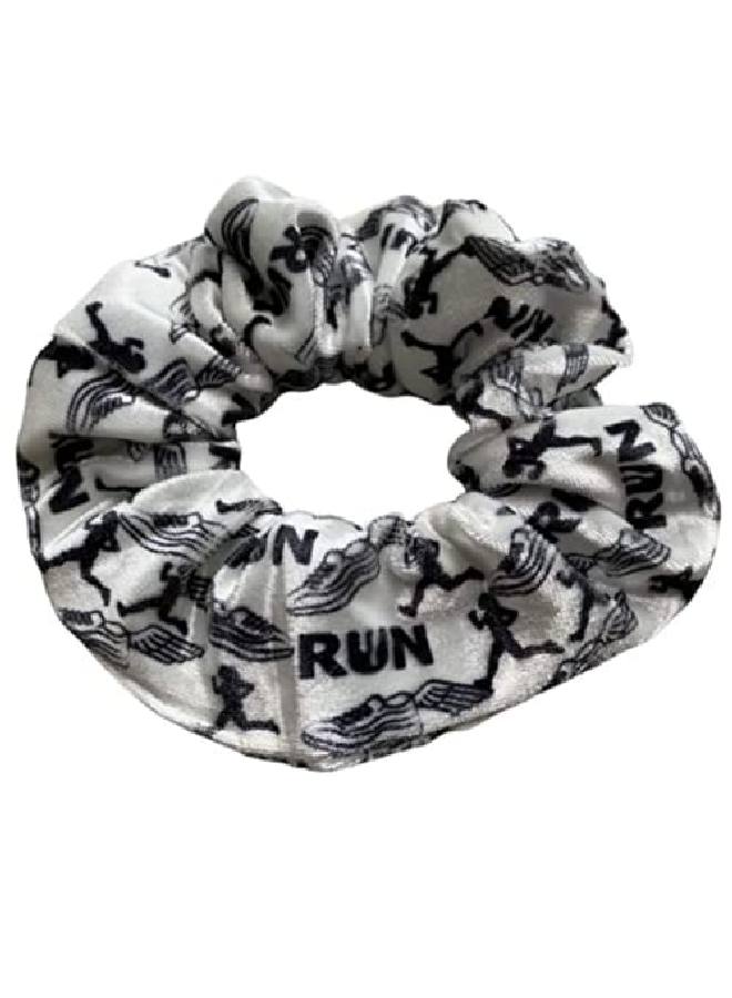 Infinity Collection Runner Scrunchie Track And Field Hair Accessories No Crease Runner Premium Velvet Elastics Gift For Women Runners (Track And Field) - Image 1
