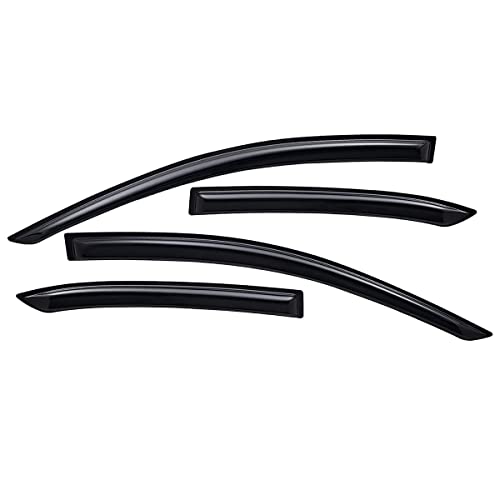 Lightronic WV94718 Outside-Mount Side Window Deflectors & Visors/Rain Guards, Dark Smoke, 4-Pieces Set, Fits 2020-2023 Toyota Corolla Sedan (EXCLUDES Hatchback) - Image 3