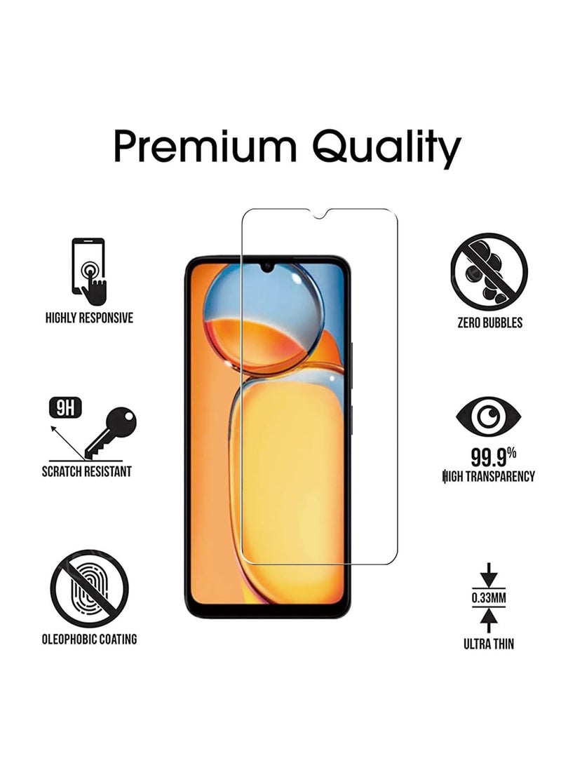 HEXABEX Tempered Glass for Redmi 12C Glass Screen Protector Compatible with Redmi 12C Clear - Image 5