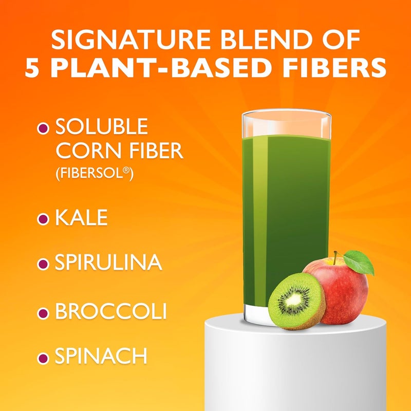 Metamucil Greens SuperFood Powder Fiber Supplement for Digestive Health and Regularity Gluten Free PlantBased Stevia Great Taste Kiwi Apple Flavored 3g Dietary Fiber per Serving 42 Servings - Image 2