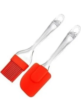 Hane216 Silicone Egg Brush and Spatula 2-pack