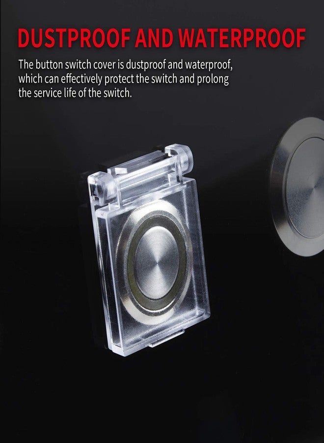 DaierTek 22mm Push Button Cover Child Proof Transparent Safety Power Button Switch Cover Guard Protector for Computer PC Desktop -3Pack - Image 4