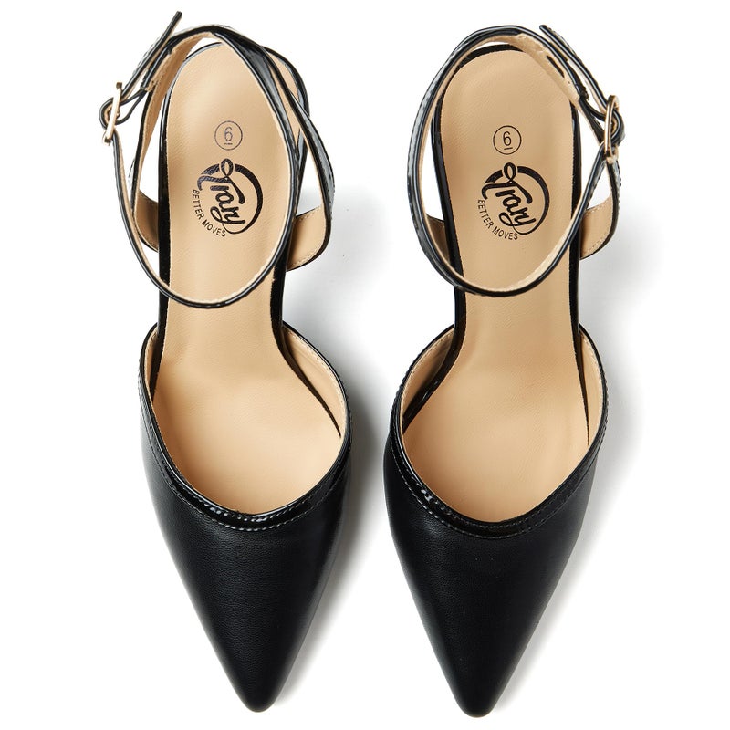 Trary Heels Women Pumps Closed Toe Ankle Strap Pointed Toe Heeled Sandals for Women Stiletto Wedding Dress Shoes - Image 5