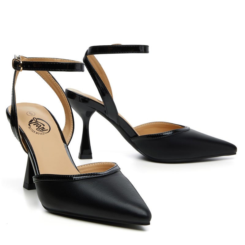 Trary Heels Women Pumps Closed Toe Ankle Strap Pointed Toe Heeled Sandals for Women Stiletto Wedding Dress Shoes - Image 4
