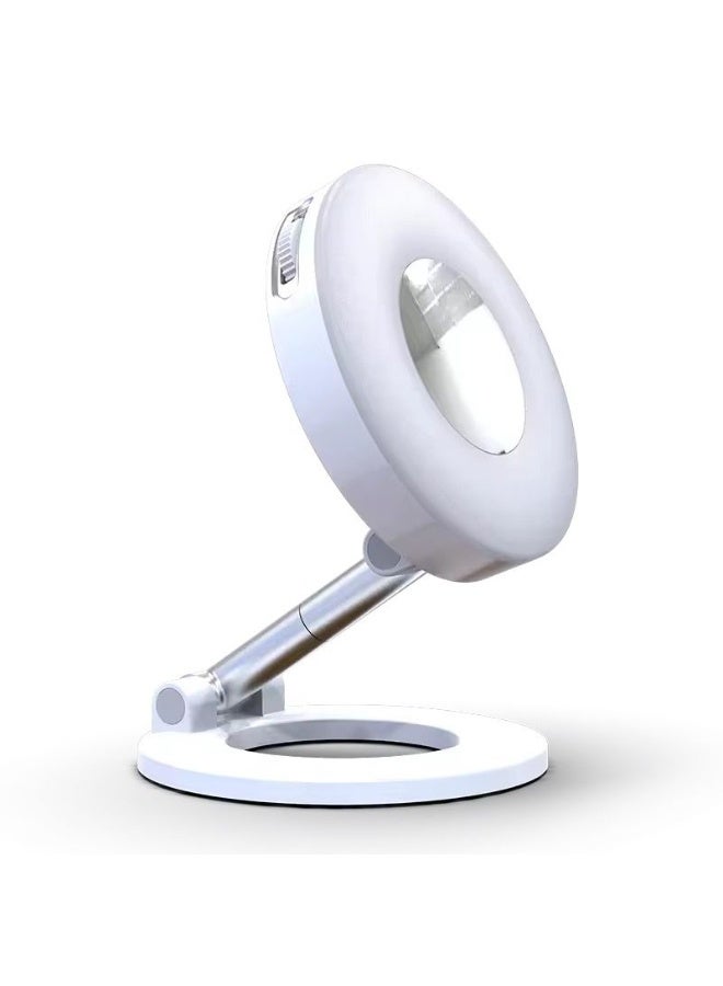 بلو فاير إضاءة سيلفي مغناطيسية قابلة للطي مع مرآة | ضوء حلقي LED محمول لإضاءة التصوير والفيديو والمكياج | إضاءة احترافية قابلة للتعديل، تصميم مغناطيسي مدمج، مثالية لمكالمات الزوم والتصوير والبث المباشر - Image 1