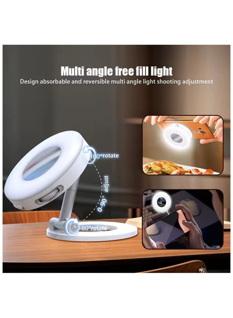 بلو فاير إضاءة سيلفي مغناطيسية قابلة للطي مع مرآة | ضوء حلقي LED محمول لإضاءة التصوير والفيديو والمكياج | إضاءة احترافية قابلة للتعديل، تصميم مغناطيسي مدمج، مثالية لمكالمات الزوم والتصوير والبث المباشر - Image 3