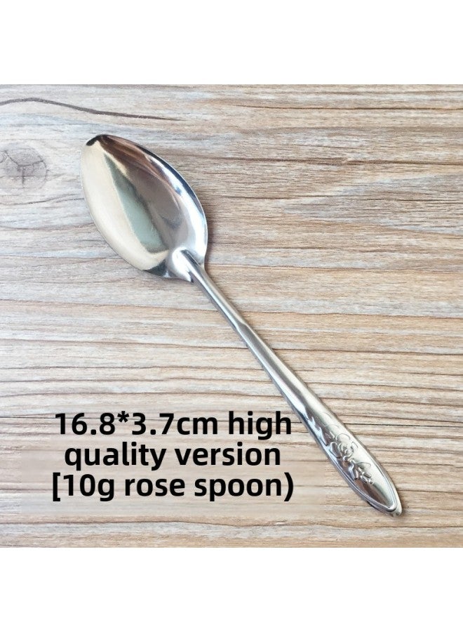 Stainless Steel Commercial Small Spoon Digging Watermelon Special Long Handle Spoon Fruit Spoon Disposable Watermelon Iron Spoon-Color:More Than 21000 Branches-Specifications:High Quality Version  16.8cm (good Quality)  - Image 1