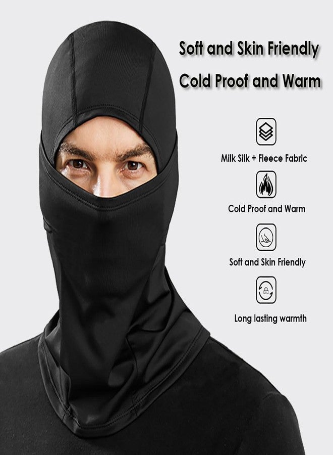 TALE KING Black Winter Fleece Balaclava Face Mask Men Warm Fleece Lined Balaclava Ski Mask for Cold Weather Women Thermal Head Shiesty Masks - Image 2