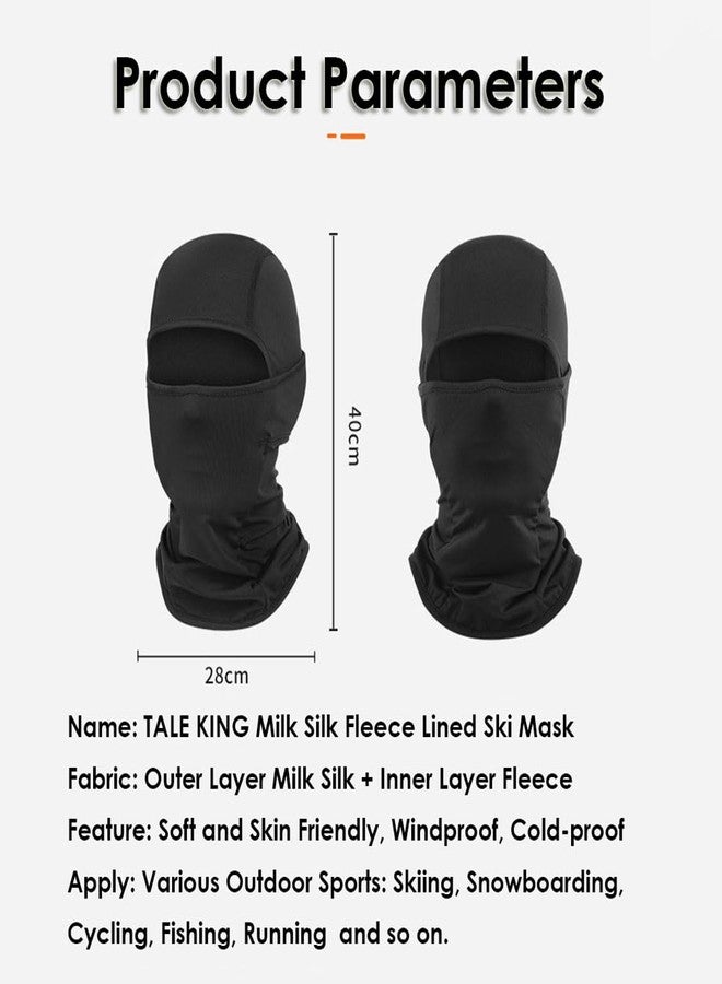 TALE KING Black Winter Fleece Balaclava Face Mask Men Warm Fleece Lined Balaclava Ski Mask for Cold Weather Women Thermal Head Shiesty Masks - Image 3
