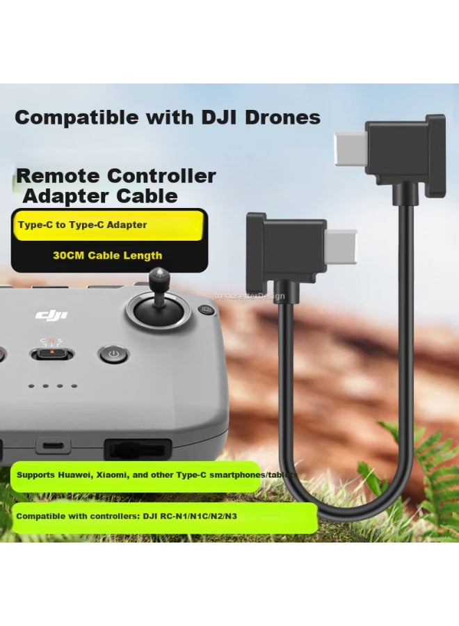 trendsetter Compatible With Dji Connection Cable, Data Cable For Mavic 3/air2/2s/mini2 Drone Remote Controller, Dual-head Type-c Adapter Cable For Apple 16/15 Huawei - Image 1