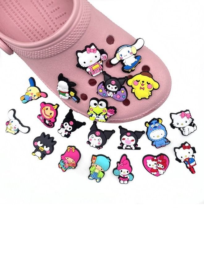 20-Piece Crocs Shoe Decoration Charms Cartoon Cute Charms Shoes Charm for Crocs Hole Hole Shoe for Kids Boys Girls Man Woman Party Favor - Image 1