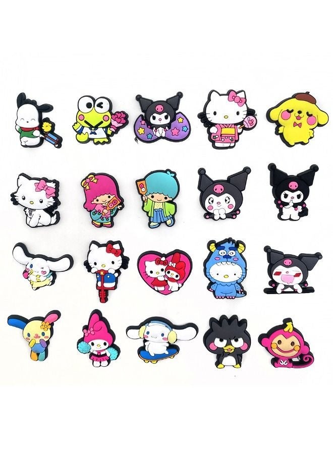 20-Piece Crocs Shoe Decoration Charms Cartoon Cute Charms Shoes Charm for Crocs Hole Hole Shoe for Kids Boys Girls Man Woman Party Favor - Image 4