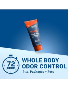 Mando Mando Whole Body Deodorant - Mini Travel Size Invisible Cream Tube - 72 Hour Odor Control - Aluminum and Baking Soda Free, Skin Safe - .5 oz (Pack of 2) (Pro Sport)  - Image 3