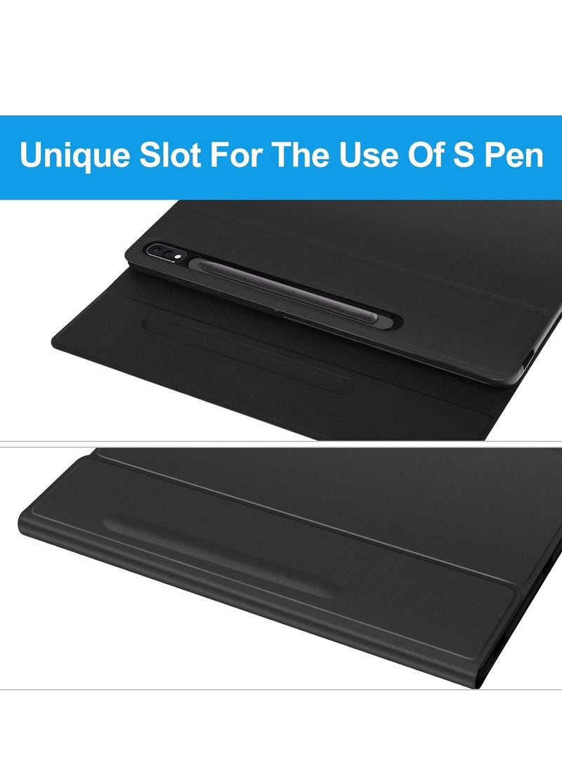 JAJEEK Samsung Galaxy Tab S8 Plus / S7 FE / S7 Plus 12.4 inch Keyboard Case – Detachable Magnetic Bluetooth Keyboard with Protective Cover, Supports S Pen Charging, Black – Perfect for Tab S8+ 2022, S7 FE 2021, S7+ 2020 - Image 2
