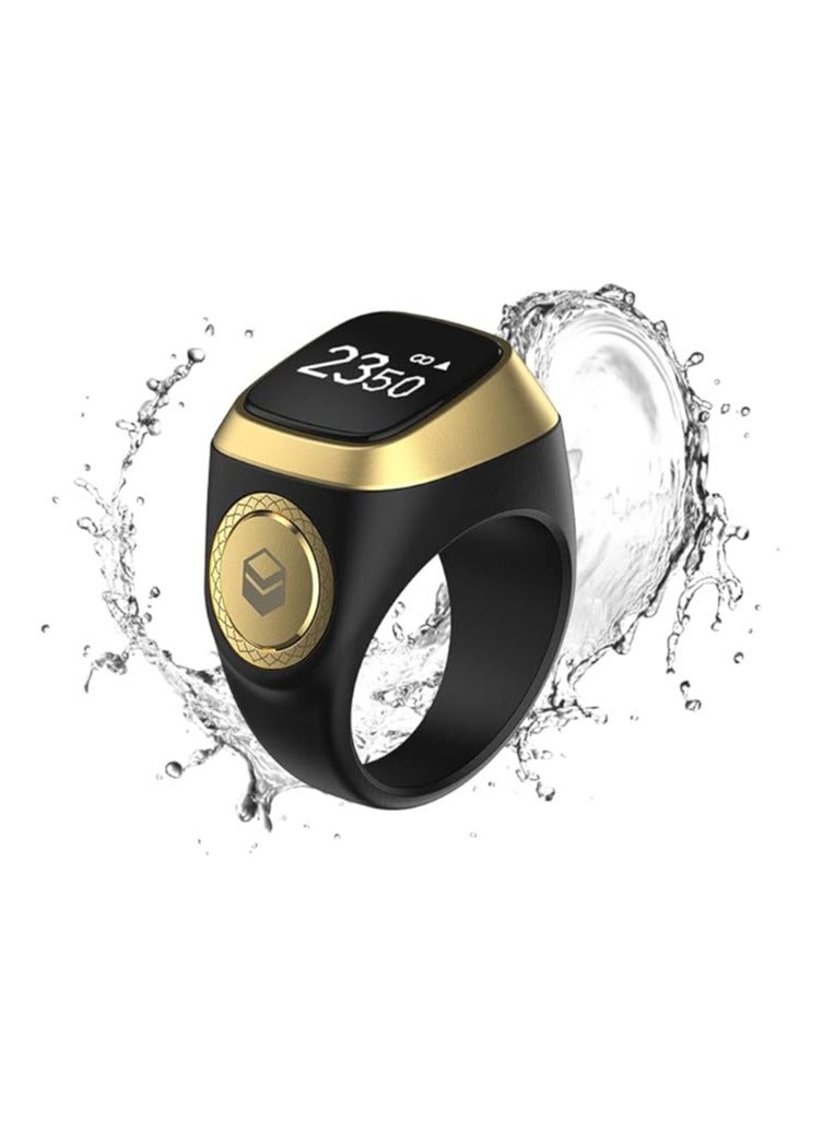 iQIBLA Smart Tasbeh Zikr Ring With Prayers Notifications Black - Image 2