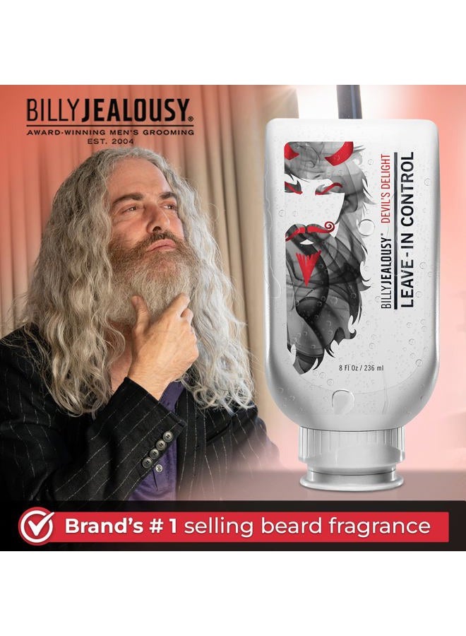 Billy Jealousy Devils Delight Beard Control Leave in Beard Conditioner for Men with Aloe Leaf Juice, Hops Extract & Witch Hazel, Softens Hair and Skin, Light Hold with Matte Finish, 8 Fl Oz  - Image 4